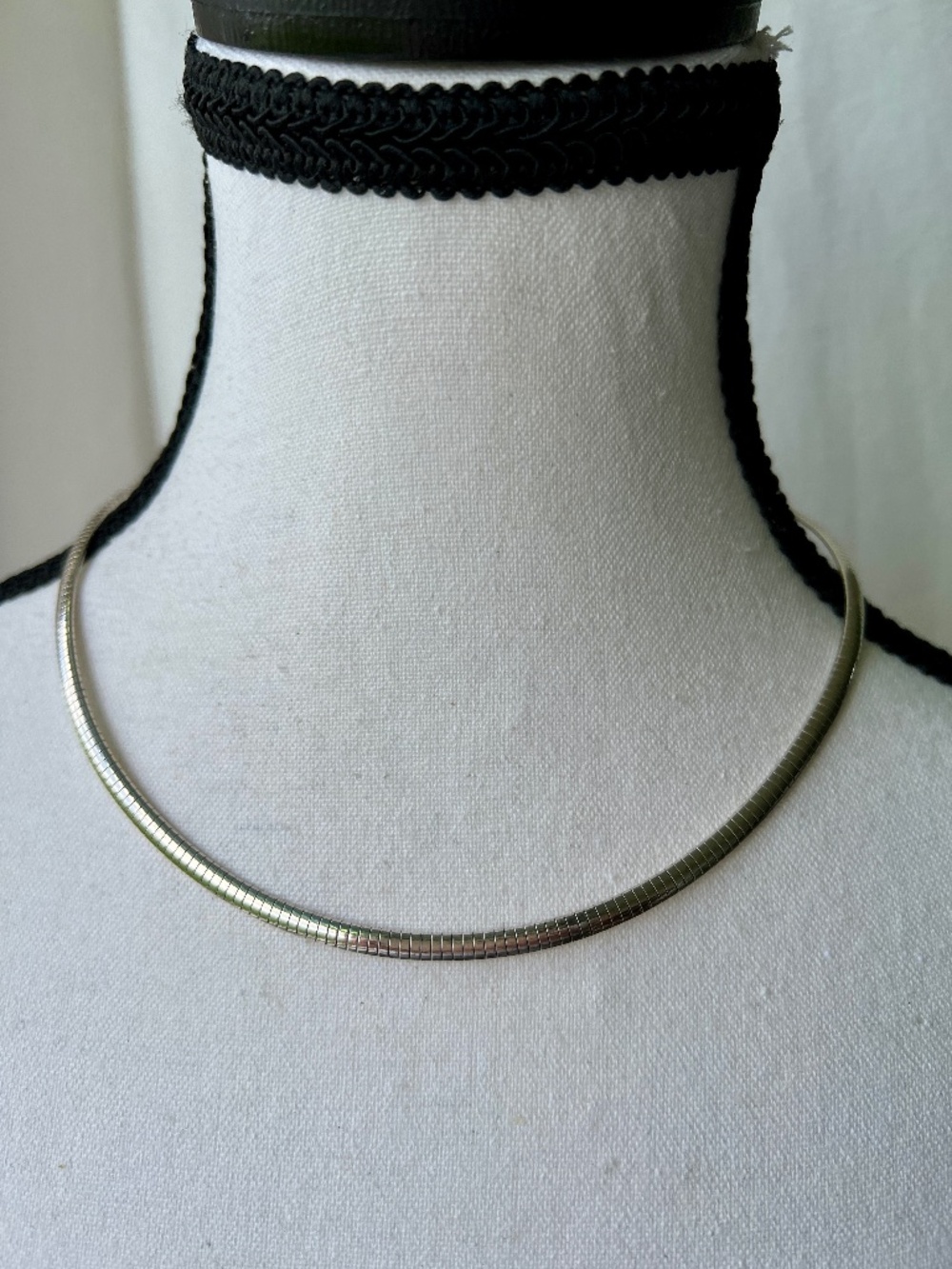 Sterling Silver Omega Necklace 18" 925 Italy GM Gold Masters